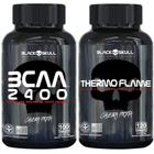 Bcaa 2400mg 100 Caps + Thermo Flame 120 Caps Black Skull