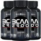 Bcaa 2400mg 30 Caps Caveira Preta Black Skull Kit 3 Potes