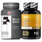 Bcaa 2400mg 60 Caps Max Titanium + Vitamina C 120 Cap Growth