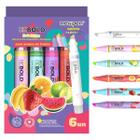 Be bold marca texto fruit edition 6 cores + blender - newpen