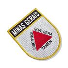 BE0048E-001 Bandeira Minas Gerais Brasil Patch Bordado 6,8x8,0cm