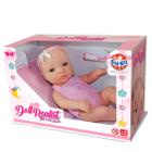 Bebê Doll Realist Mini Boneca Menina Pode Dar Banho Certidão