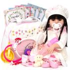 Bebe Reborn Baby Menina Realista Morena com 24 Itens - Cegonha Reborn Dolls