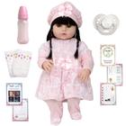 Bebê Reborn Boneca Menina Linda Conjunto Rosa 13 Acessórios - Cegonha Reborn Dolls