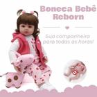 Bebê Reborn Helena Boneca Realista silicone 48CM Girafinha Anjos e Bebês Ref.U056