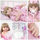 Bebe Reborn Loira Realista Grande 100% Silicone 52cm Banho - Cegonha Reborn Dolls