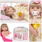 Bebê Reborn Menina Loira Realista Enxoval Completo 20 Itens - Cegonha Reborn Dolls