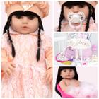 Bebe Reborn Menina Morena 100% Vinil Siliconado 24 Itens - Cegonha Reborn Dolls