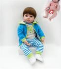 Bebe Reborn Menino Realista Corpo de Silicone Arthur Girafinha 48cm - Malki  toys