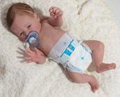 boneca bebe reborn menino corpo de silicone roupa azul com babador -  dominio imports - Boneca Reborn - Magazine Luiza