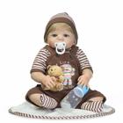 Bebe Reborn Menino 100% Silicone 57 Cm - Biel