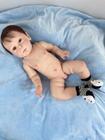 boneca bebe reborn menino corpo de silicone roupa azul com babador -  dominio imports - Boneca Reborn - Magazine Luiza