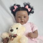 Bebê reborn negra artesanal realista menina pode dar banho