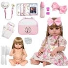 Bebe Reborn Nicole Loira Corpo de Vinil Siliconado 20 Itens - Cegonha Reborn Dolls