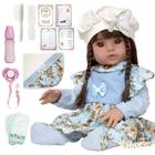 Bebê Reborn Real Boneca Corpo Silicone com Acessórios - Cegonha Reborn Dolls