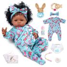 Bebê Reborn Realista Brastoy Boneca ou Boneco Silicone Kit Conjunto de Roupa Chupeta Mamadeira e Pelúcia Original Completo
