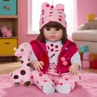 Bebe Reborn Realista Menina Girafinha Pode Dar Banho 46cm Envio imediato barata