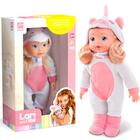 Bebê Unicórnio Boneca Infantil 34cm Vinil Presente Meninas