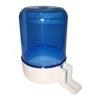 Bebedouro Animalplast Grande 300ml - Malha Fina - Azul Com Base Branca