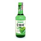 Bebida coreana soju chum churum sabor maça verde 360ml lotte