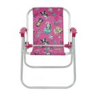 Bel fix cadeira de praia infantil alta em aluminio cor:rosa barbie