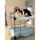 Beliche Cama para Gatos Pet Aramada 45x40cm Preto com Colchonete Soft Femea