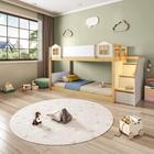 Beliche Infantil Montessori Garden com Led e Grade Frontal Casinha Casatema Branco/Natural