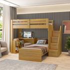 Beliche Multifuncional Solteiro Adulto com Escrivaninha Star Office Casatema