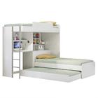 Beliche Solteiro com Cama Auxiliar e Office Concept S01 Branco - Mpozenato