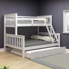 Beliche Woodstore Casal Solteiro De Madeira + Cama Aux Casal