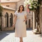 Belissimo Conjunto Saia E Blusa Em Linho Com Algodão Cristã