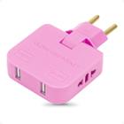 Benjamim Adaptador T Articulado 16A Com 2 Plug USB Bivolt - Tex Web