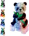 Bepuzzled Original 3D Crystal Quebra Cabeça Panda de Mesa c/ Base iluminada