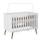 Berço Americano Mini Cama Retrô Aurora P14 Branco - Mpozenato