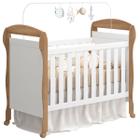 Berço Americano Provençal Mini Cama Branco Bebê 100% MDF Industrial Baby Quarto Infantil Multifuncional 3x1 Mosquiteiro Retrô Criança Reforçado