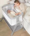 Berço AmourLight Baby Bedside Sleeper com rodas e armazenamento