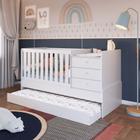 Berço Cama Multifuncional c/ Auxiliar 196cm Sem Colchão Linha BB BB690 Completa Móveis