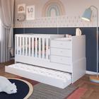 Berço Cama Multifuncional com Cama Auxiliar 3 Gavetas