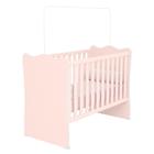 Berço Doce Sonho Quarto Infantil Bebê Rosa Acetinado - Qmovi