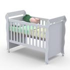 Berço Infantil Mini Cama Mirelli Branco Brilho Carolina Baby