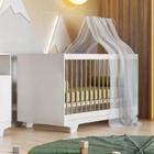 Berço Mini Cama 100% MDF com Colchão Flocos Branco - Tigus Baby