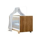 Berço Mini Cama com Colchão Life Tigus Baby Branco Madeirado Ypê