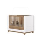 Berço / Mini Cama Infantil Aconchego 2 em 1 Branco/Jequitiba - Henn