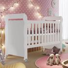 Berço Mini Cama Mirelle Carolina Baby Branco Brilho