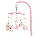 Berço móvel HanMiamia Unicorn com braço móvel de 63,5 cm 35 canções de ninar