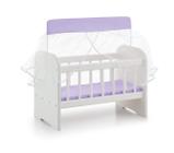 Berço Para Boneca Com Enxoval Lilás - Sonno Baby