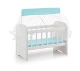 Berço Para Boneca Ninar Com Enxoval Azul - Sonno Baby