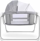Berço Techno Portátil Automático Mastela até 13,6Kg com Bluetooth 5 Velocidades de Balanço Acopla Na Cama