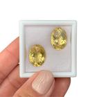 Berilo Amarelo Briolet Oval Par 16,54ct