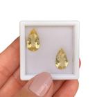 Berilo Amarelo Gota Par 7,15ct